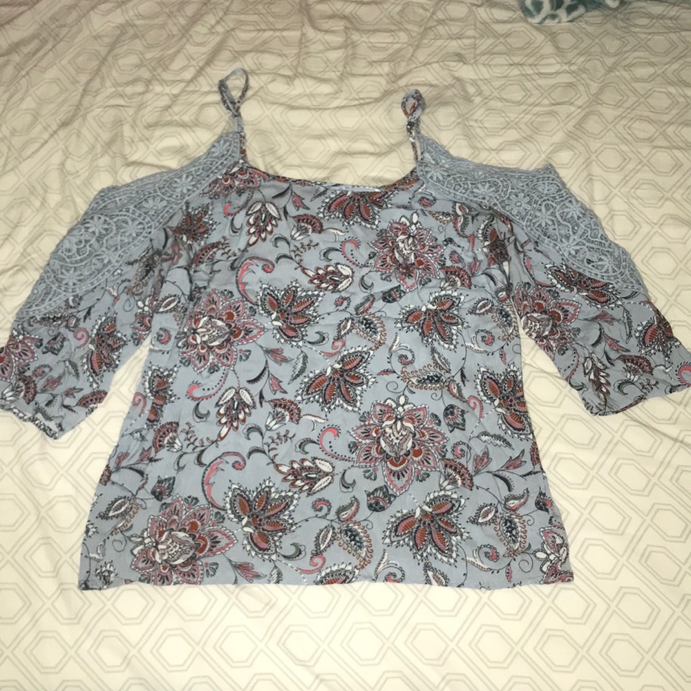 Blue Patterned Top